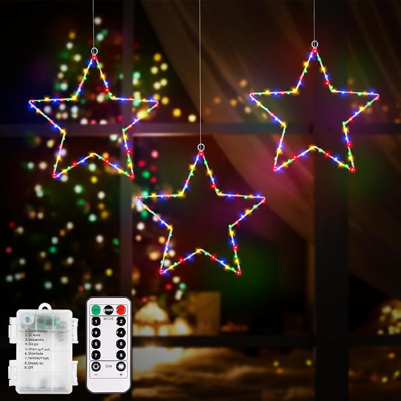 CCILAND 3 Stuck LED Sterne für festliche Weihnachtsbeleuchtung am Fenster. Energiesparend und stimmungsvoll. #CCILAND #LED #Weihnachtsbeleuchtung #Fensterdekoration #Weihnachten #Geschenk #Preisfehler - Jetzt bei Amazon kaufen!