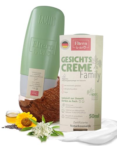  Eltern fur dich Family Gesichtscreme - Nachhaltige Pflege Feuchtigkeitscreme mit Hagebuttenextrakt und Sonnenblumenöl. Face Care, dermatologisch getestet. 50ml #FamilyGesichtscreme #Feuchtigkeitspflege #Hagebutte #Nachhaltigkeit #Weihnachten #Geschenk #Schnäppchen - Jetzt bei Amazon kaufen!