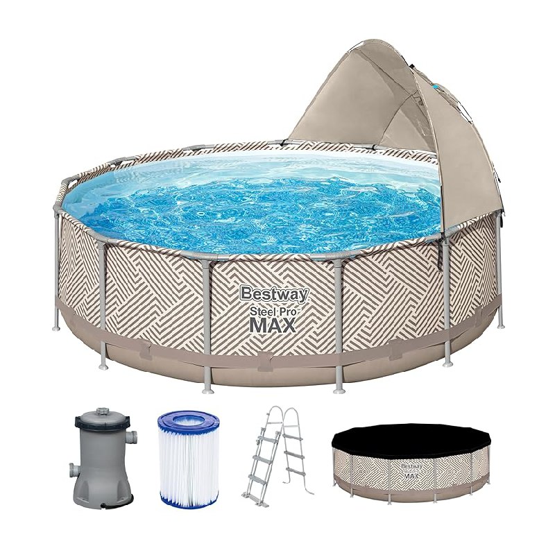 Steel Pro MAX Frame Pool Set von Bestway - Ø 396 x 107 cm, mit Filterpumpe. Robust und langlebig. #Bestway #Pool #Gartensaison #Angebot #Deutschland #Geschenk #Rabatt - Jetzt bei Amazon kaufen!