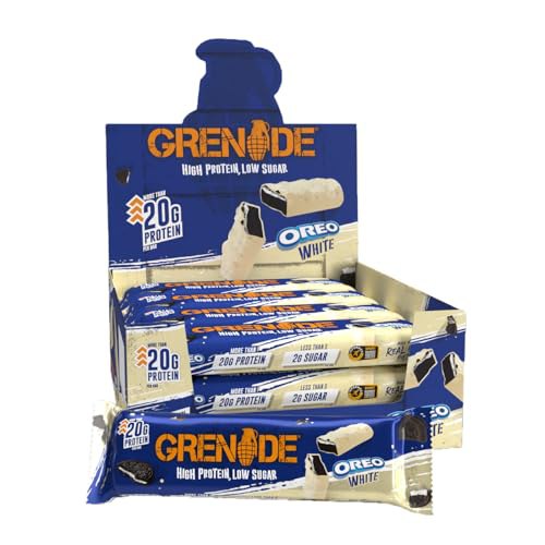 Grenade Proteinreicher, zuckerarmer Riegel - OREO White, 12 x 60 g. #Grenade #Proteinriegel #OREO #Sparangebot #Weihnachten #Geschenk #Schnäppchen - Jetzt bei Amazon kaufen!