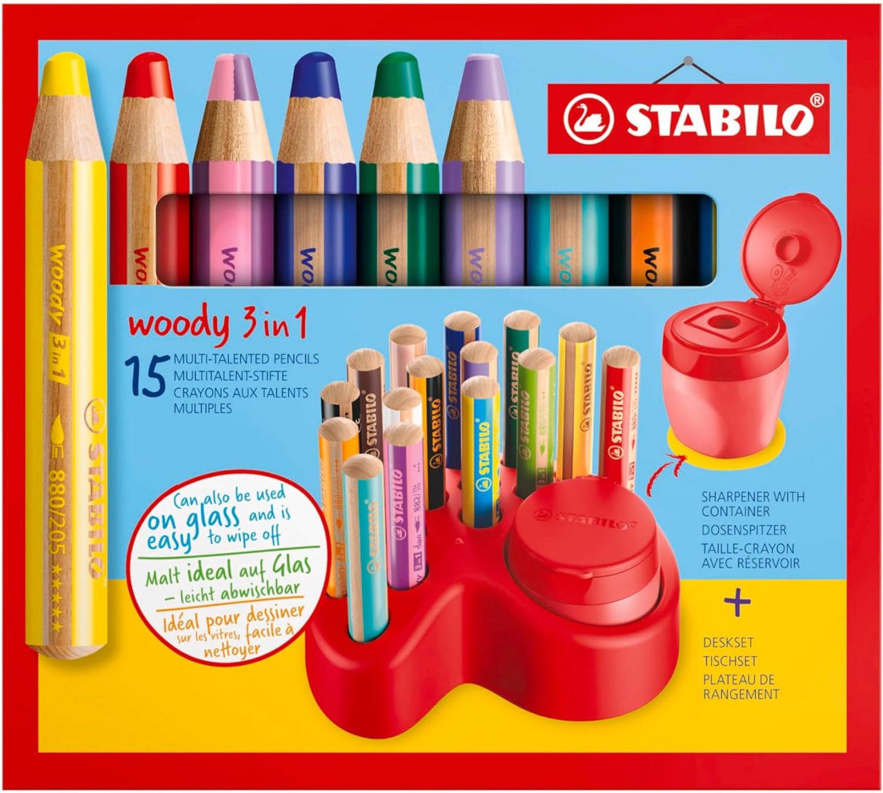 STABILO Premium-Tischset woody 3 in 1 - 15er Pack mit verschiedensten Stiften und Zubehör. Ideal für kreative Projekte. #STABILO #woody3in1 #Tischset #Kreativität #Weihnachten #Geschenk #Coupon - Jetzt bei Amazon kaufen!