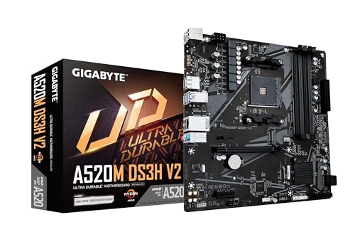 GIGABYTE A520M DS3H V2 Mainboard für AMD Ryzen 5000 Serie AM4 CPUs. Unterstützt bis zu 4733 MHz DDR4 OC, PCIe 3.0 x16 und USB 3.2 Gen 1. #GIGABYTE #Mainboard #AMD #Technologie #Weihnachten #Geschenk #Rabatt - Jetzt bei Amazon kaufen!