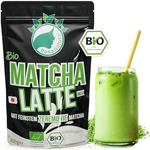 NanaNaturas Bio Matcha Latte Instant Pulver aus echtem Zeremonie-Matcha. Genieße heiß oder kalt als Matcha Iced Latte. Glutenfrei. #NanaNaturas #MatchaLatte #Bio #Genuss #Weihnachten #Geschenk #Coupon - Jetzt bei Amazon kaufen!