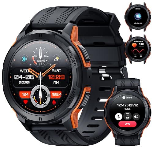 OUKITEL BT10 Smartwatch für Herren mit 123 Sportmodi, 5ATM Wasserdichtigkeit, AMOLED Display und 15 Tage Akkulaufzeit. #OUKITEL #Smartwatch #Fitnessuhr #Sportuhren #Deutschland #Geschenk #Coupon - Jetzt bei Amazon kaufen!