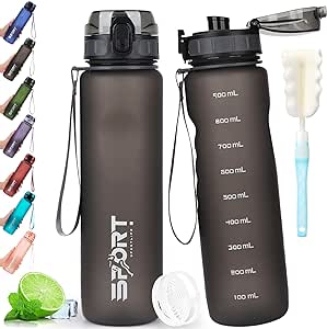 AOPREL Sport Trinkflasche 1L, BPA-frei, auslaufsicher, mit Kapazitätsskala für Outdoor, Schule, Camping. #AOPREL #Sportflasche #Wasserflasche #Dealstag #Deutschland #Geschenk #Rabatt - Jetzt bei Amazon kaufen!