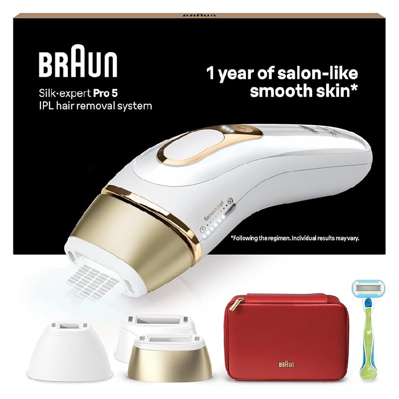 Hol dir das Braun IPL Silk Expert Pro 5 Haarentfernungsgerät für Damen zum Schnäppchenpreis von 369,99€ statt 479,99€! Sichtbare Haarentfernung leicht gemacht. #Braun #Haarentfernung #IPL #Sparpreis #Weihnachten #Geschenk #Angebot - Jetzt bei Amazon kaufen!