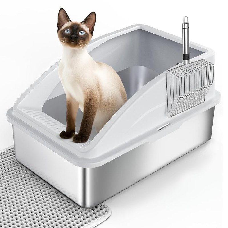 HISTORISCHES MINIMUM! FURTIME Katzenklo aus Edelstahl mit XXL-Kapazität von 28 Litern, auslaufsicher. Perfekt für Ihre Katze! #FURTIME #Katzentoilette #Edelstahl #Haustierbedarf #Weihnachten #Geschenk #Schnäppchen - Jetzt bei Amazon kaufen!