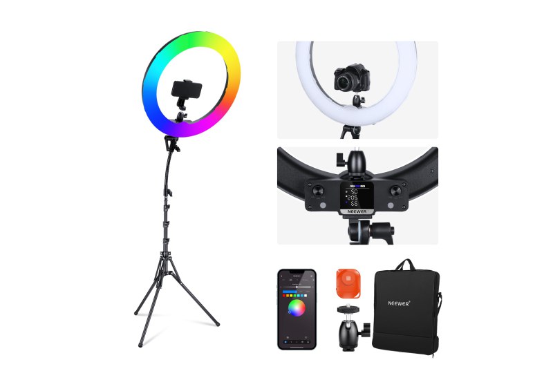 Holen Sie sich das NEEWER RGB LED Ringlicht mit 18 Szenen für Selfies, TikTok und Vlogs. Dimmbar mit App-Steuerung und GM50 Bi-Farbe. #NEEWER #LED #Ringlicht #Selfie #Deutschland #Geschenk #Preisfehler - Jetzt bei Amazon kaufen!