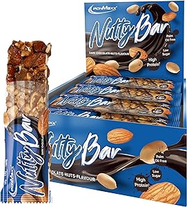 IronMaxx Nutty Bar Dark Chocolate Nuts, 12x40g Riegel. Protein-Nussriegel mit echten ganzen Nüssen. Glutenfrei und ohne Palmöl. #IronMaxx #Proteinriegel #Nussriegel #Fitness #Deutschland #Geschenk #Coupon - Jetzt bei Amazon kaufen!