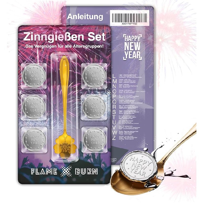 HISTORICAL MINIMUM: FLAME X BURN Zinngießen Set für Silvester 2025. Zinn zum Gießen ähnlich wie Bleigießen. #BurnZinn #Silvester2025 #GießSet #Rabatt. #Weihnachten #Geschenk #Rabatt - Jetzt bei Amazon kaufen!