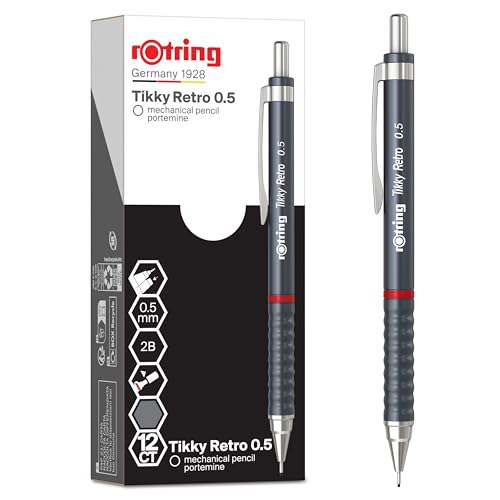 rOtring Tikky Retro Druckbleistifte 2B 0,5mm. Grauer Schaft mit geriffeltem Griff für hohen Komfort. 12 Stück. #rOtring #Druckbleistift #Schreibutensilien #OfficeLife #Weihnachten #Geschenk #Preisfehler - Jetzt bei Amazon kaufen!