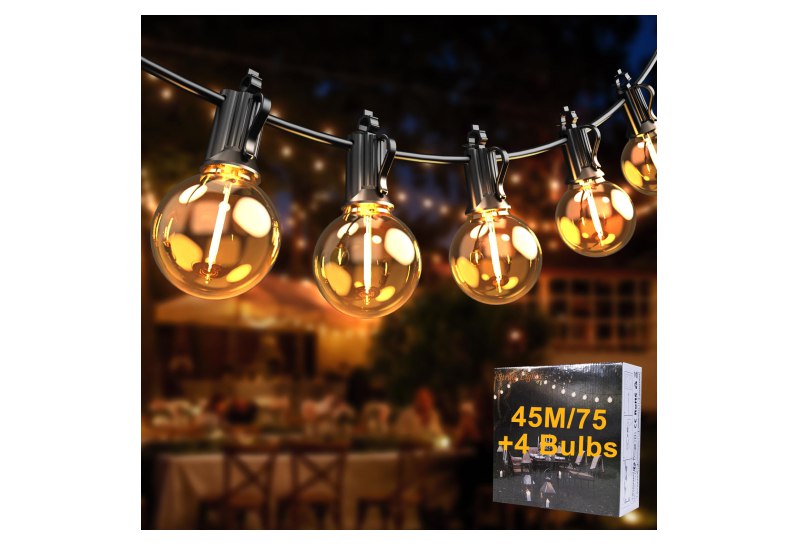 Eamplest Led Lichterkette für Außen und Innen: 45m warmweiße Glühbirnen für Garten, Terrasse, Hochzeiten und Partys. IP65 wasserdicht. #Eamplest #Lichterkette #Beleuchtung #Garten #Weihnachten #Geschenk #Preisfehler - Jetzt bei Amazon kaufen!