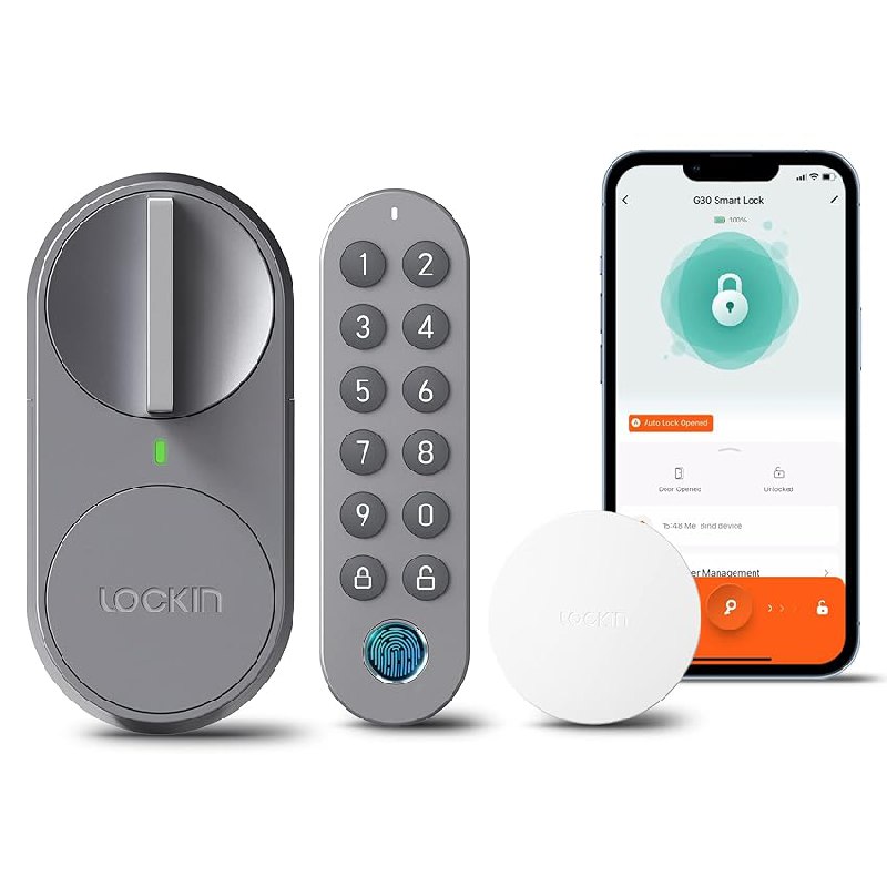 Smartes Türschloss G30 mit Keypad Pro, WLAN-App-Steuerung für historisches Minimum. Sichere dein Zuhause smart und bequem! #Lockin #SmartLock #SmartHome #Sicherheit #Weihnachten #Geschenk #Rabatt - Jetzt bei Amazon kaufen!