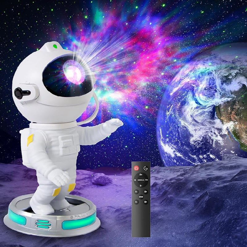 Astronaut Projektor Lampe für Sternenhimmel-Atmosphäre im Kinderzimmer! Timer-Funktion für sanftes Einschlafen. #Weltraum #Lampe #LED #Sternenhimmel #Weihnachten #Geschenk #Angebot - Jetzt bei Amazon kaufen!