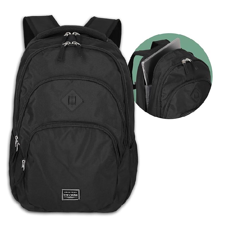 Travelite Handgepack Rucksack für Laptops bis 15,6 Zoll, leicht und praktisch. Idealer Begleiter für unterwegs. #Travelite #Rucksack #LaptopRucksack #Angebot #Weihnachten #Geschenk #Schnäppchen - Jetzt bei Amazon kaufen!