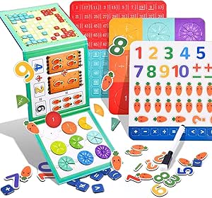 Magnetische Bruchscheiben aus Holz für Kinder, Mathe-Spielzeug für Vorschulkinder mit Bruchkacheln und -kreisen. #Montessori #Mathe #Dinosaurier #Kindergarten #Deutschland #Geschenk #Deals - Jetzt bei Amazon kaufen!