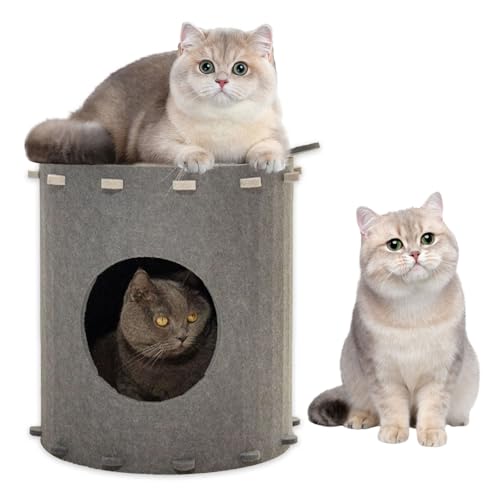 Gemütliche Cola-Katzenhöhle aus Filz, ideal zum Schlafen und Toben. 2 Etagen für extra Spaß. #Katzenhaus #Katzenbett #Katzenhöhle #Gemütlich #Weihnachten #Geschenk #Preisfehler - Jetzt bei Amazon kaufen!