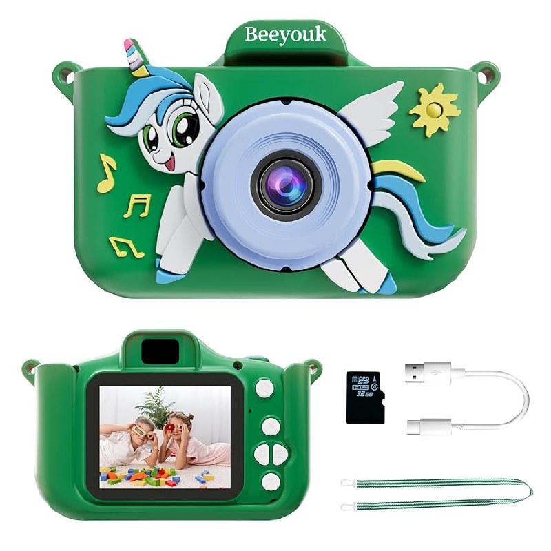 Beeyouk Kinder-Kamera für Mädchen ab 4 Jahren mit Einhorn-Design. Ideales Geschenk. Inklusive 66% Rabatt. #Beeyouk #Kinderkamera #Einhorn #Geschenkidee #Weihnachten #Geschenk #Schnäppchen - Jetzt bei Amazon kaufen!