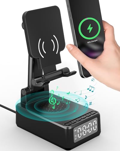 Bluetooth-Lautsprecher mit 6-in-1 Funktionen: Handyhalterung, Wireless Charger, Wecker, Musikbox. Ideales Geschenk für Männer und Frauen. #BluetoothLautsprecher #Geschenk #Geburtstagsgeschenk #Digital #Deutschland #Geschenk #Coupon - Jetzt bei Amazon kaufen!