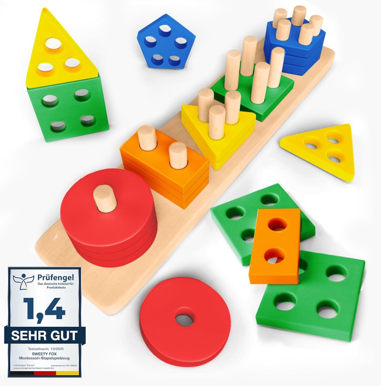 Montessori Spielzeug aus Holz für Kleinkinder ab 1 Jahr. Fördert die Entwicklung und Motorik. #SweetyFox #Montessori #Holzspielzeug #Kleinkinder #Deutschland #Geschenk #Schnäppchen - Jetzt bei Amazon kaufen!