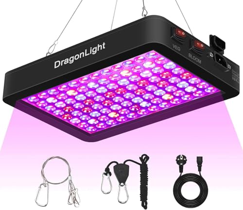 DragonLight 2024 Neueste BW1000 Pflanzenlampe LED Vollspektrum mit UV IR, ideal für Gewächshaus und Zimmerpflanzen. Doppelchips LED Grow Lampe mit 3-Meter-Kabel. #DragonLight #Pflanzenlampe #LEDGrowLampe #Gewächshaus #Weihnachten #Geschenk #Schnäppchen - Jetzt bei Amazon kaufen!