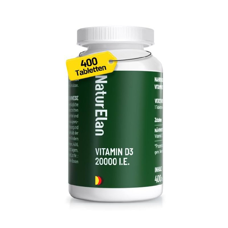 Hochdosiertes Vitamin D3 mit 20000 I.E. in 400 Tabletten für ein starkes Immunsystem. Schnappen Sie sich den Preisfehler und sparen Sie 45%. #VitaminD3 #Immunsystem #Gesundheit #Angebot #Weihnachten #Geschenk #Rabatt - Jetzt bei Amazon kaufen!