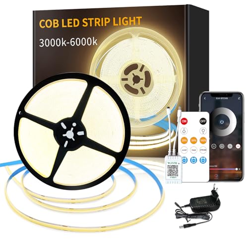 20m Yeewhale COB LED Strip mit Fernbedienung und APP-Steuerung. Flexibel dimmbar für Schlafzimmer und DIY Dekoration. #Yeewhale #LEDstrip #COBLED #Beleuchtung #Weihnachten #Geschenk #Angebot - Jetzt bei Amazon kaufen!