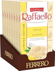 Limited Edition Raffaello Kokos Ananas Tafel - Vorratspack mit 8 Tafeln zu je 90g. Genieße den exotischen Geschmack! #Raffaello #Kokos #Ananas #Genuss #Weihnachten #Geschenk #Coupon - Jetzt bei Amazon kaufen!