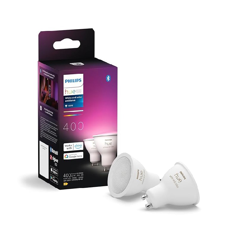 Philips Hue GU10 smarte Lampe für weißes und farbiges Licht. Jetzt für nur 96,72€ statt 109,99€. #Philips #Hue #SmartHome #Beleuchtung #Deutschland #Geschenk #Coupon - Jetzt bei Amazon kaufen!