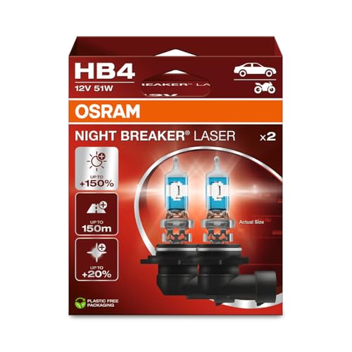 Osram NIGHT BREAKER LASER HB4 bietet 150 % mehr Helligkeit. Halogen-Scheinwerferlampen für PKWs mit 12V. #Osram #Halogen #Scheinwerferlampe #Beleuchtung #Weihnachten #Geschenk #Coupon - Jetzt bei Amazon kaufen!