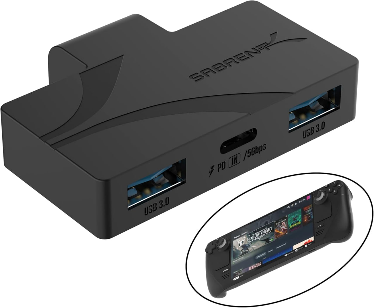 SABRENT USB Typ-C 3-Port Gaming-Hub fur Steam Deck. USB 3.2, 2x USB-A-Ports, PD-Ladefunktion, kompaktes Design. #SABRENT #USBHub #SteamDeck #Technikfans #Deutschland #Geschenk #Angebot - Jetzt bei Amazon kaufen!