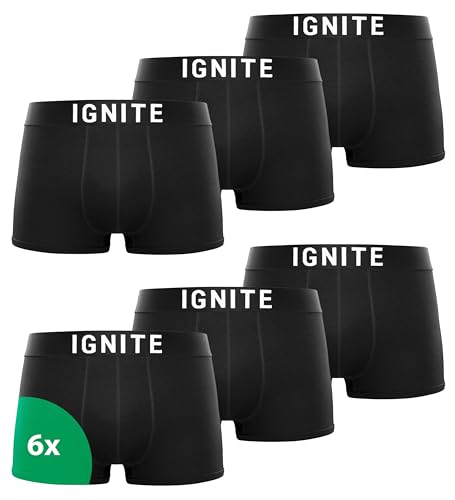 Atmungsaktive Ignite Boxershorts für Männer aus 95 % Baumwolle und 5 % Elastan. 6 Stück in M. #Ignite #Boxershorts #Herren #Unterwäsche #Deutschland #Geschenk #Coupon - Jetzt bei Amazon kaufen!