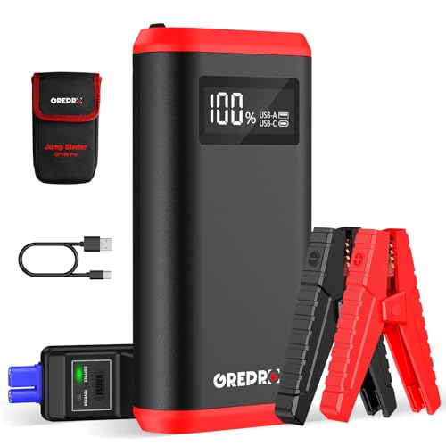 Starthilfe Powerbank für Autos bis 9.0L Benzin/7.0L Diesel mit LCD Anzeige und LED Taschenlampe. #GREPRO #Autozubehör #Batterie #Angebot #Weihnachten #Geschenk #Preisfehler - Jetzt bei Amazon kaufen!