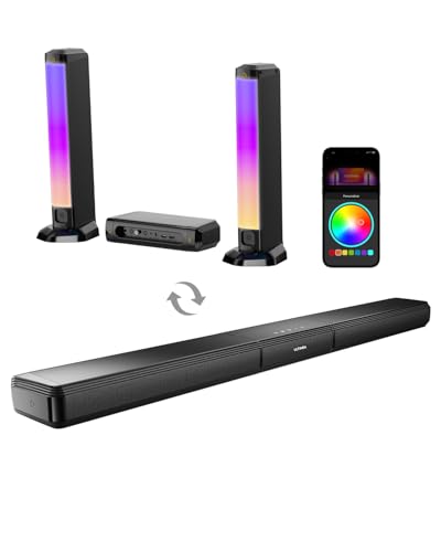 Ultima 5.0ch Soundbar für TV-Geräte, mit RGB-Beleuchtung für Heimkino. Teilbare PC-Soundbar mit App-Steuerung, verstellbarem EQ. Hashtags: #Ultima #Soundbar #Heimkino #Bluetooth #Weihnachten #Geschenk #Schnäppchen - Jetzt bei Amazon kaufen!