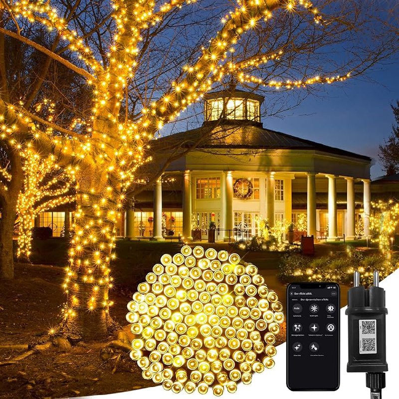 20m 200er LED Lichterkette mit App Steuerung, musikalischem Rhythmus, IP44 wasserdicht, 8 Modi für Balkon Schlafzimmer Hochzeit Weihnachten Party Halloween Garten Camping #LEDLichterkette #AppSteuerung #IP44 #Beleuchtung #Weihnachten #Geschenk #Rabatt - Jetzt bei Amazon kaufen!