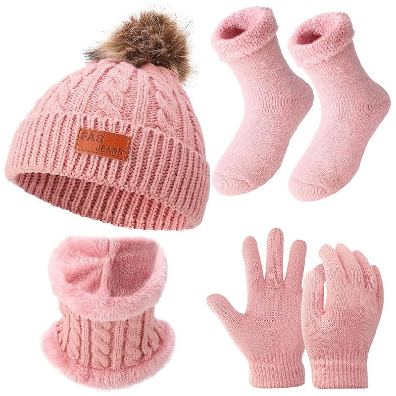 Praktisches Winter-Set für Kinder: Mütze, Schal, Handschuhe und Socken in Einheitsgröße. Ideal für kalte Tage. #Halinuia #Winter #Kinder #Bundle #Deutschland #Geschenk #Coupon - Jetzt bei Amazon kaufen!