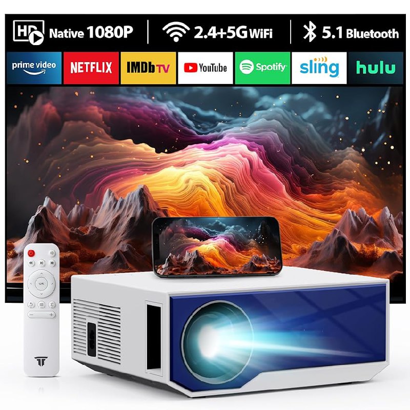 Innovativer Heimkino Beamer mit 4K-Unterstützung und 5G WiFi. Hervorragende Bildqualität mit 20000 Lumen und 300 Zoll Display. Perfekt für gemütliche Abende zuhause. #Heimkino #Beamer #Elektronik #Sparpreis #Weihnachten #Geschenk #Angebot - Jetzt bei Amazon kaufen!