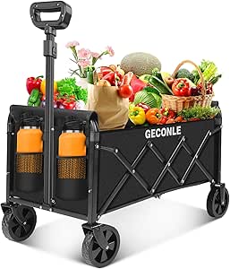 Faltbarer Bollerwagen mit Getränkehalter, ideal für Garten, Camping und Festivals. Robust und vielseitig einsetzbar. #Bollerwagen #Gartenwagen #Strandwagen #Transportwagen #Weihnachten #Geschenk #Coupon - Jetzt bei Amazon kaufen!