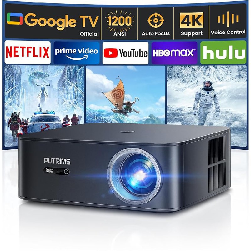 HISTORICAL MINIMUM 4K Beamer mit Google TV, Netflix, Autofokus und WiFi6. Erlebe perfekte Bildqualität und smarte Funktionen! #Beamer #4K #GoogleTV #Technik #Weihnachten #Geschenk #Angebot - Jetzt bei Amazon kaufen!