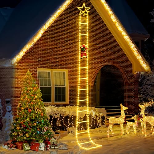 LED Weihnachtsmann Leiter Lichterkette für Innen und Außen. 8 Modi, Timer und Speicherfunktion. #LED #Weihnachtsbeleuchtung #Dekoration #Festlichkeiten #Weihnachten #Geschenk #Schnäppchen - Jetzt bei Amazon kaufen!