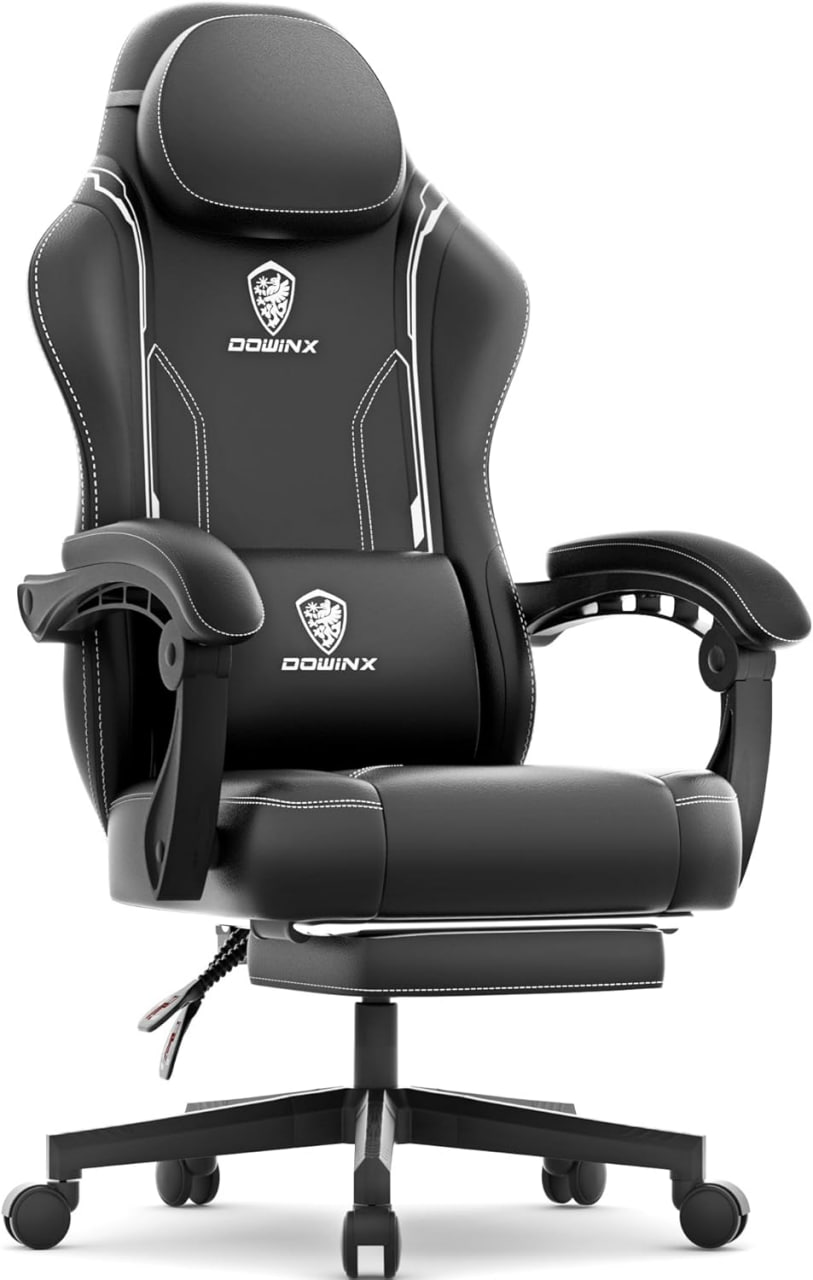 Ergonomischer Gaming Stuhl mit Lendenwirbelstütze, PU-Leder und breiter Rückenlehne für Gamer bis 150KG. #Dowinx #GamingChair #Gamer #Angebot #Deutschland #Geschenk #Deals - Jetzt bei Amazon kaufen!