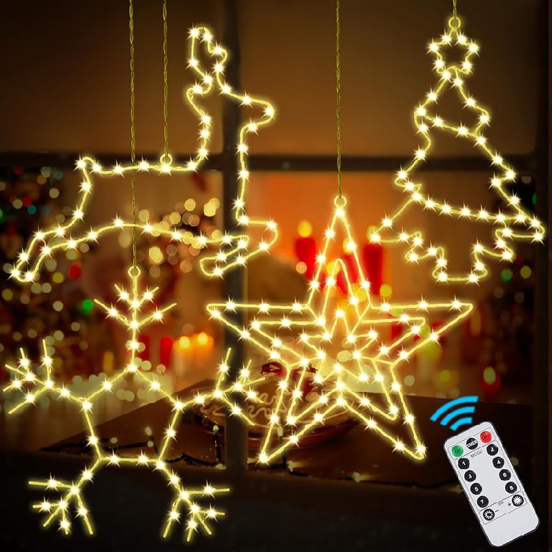 Joellfuner Fensterdeko Weihnachten Beleuchtet mit LED-Lichtern für festliche Stimmung. #Joellfuner #Weihnachten #Fensterdeko #Sparpreis #Weihnachten #Geschenk #Rabatt - Jetzt bei Amazon kaufen!