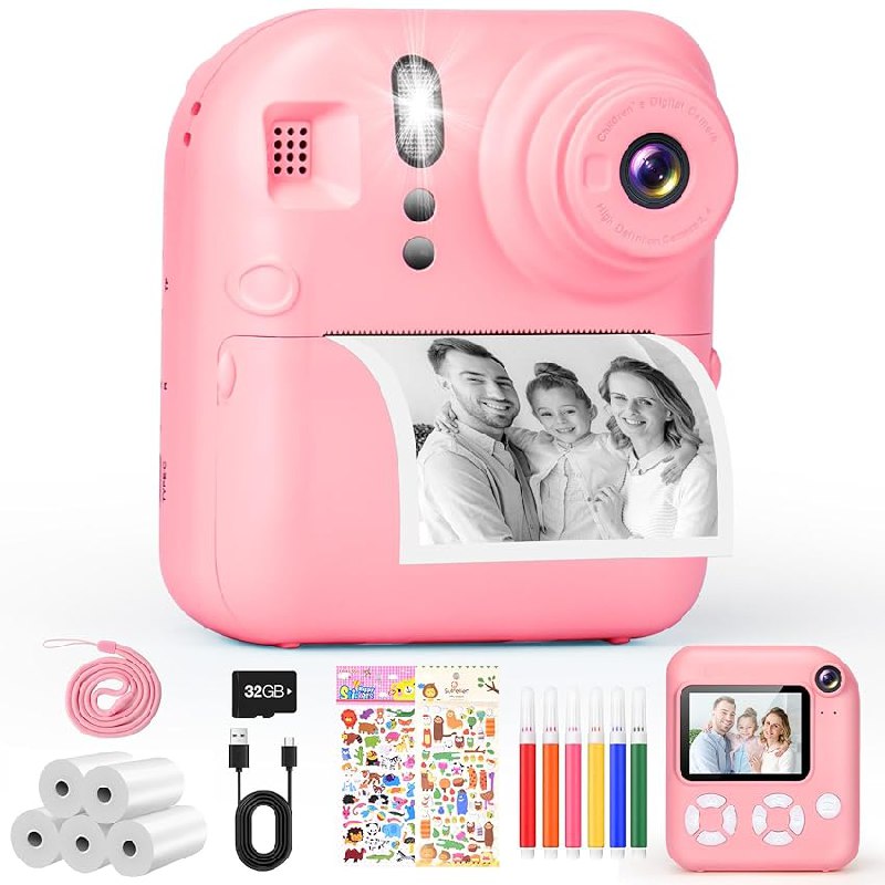 MILFECH 2.4 Zoll Kinderkamera Sofortbildkamera DigitalKamera, Fotokamera mit 32GB Speicher. Ideal für kleine Fotografen. #MILFECH #Kinderkamera #Sofortbildkamera #Tiefpreis #Deutschland #Geschenk #Deals - Jetzt bei Amazon kaufen!