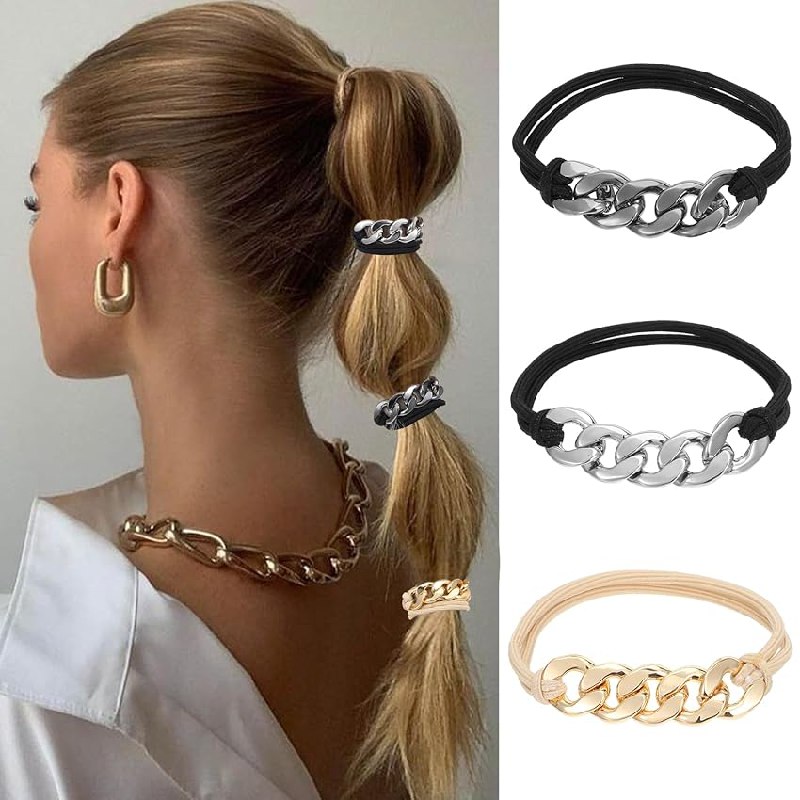 Set bestehend aus 3 goldenen Haargummis, die auch als Armband genutzt werden können. Ideal für verschiedene Frisuren. #AOZUO #Haargummi #Accessoires #Fashion #Deutschland #Geschenk #Rabatt - Jetzt bei Amazon kaufen!