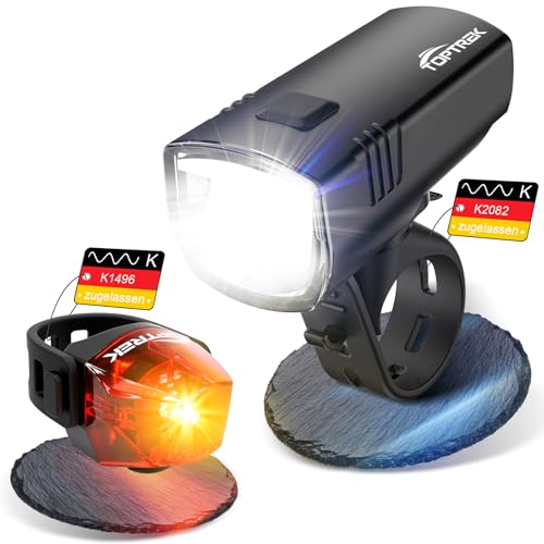 toptrek Fahrradlicht Set 70 LUX StVZO zugelassen, IPX5, USB aufladbar, Batterie Dunkelschwarz. #toptrek #Fahrradlicht #Fahrradbeleuchtung #Rücklicht #Weihnachten #Geschenk #Deals - Jetzt bei Amazon kaufen!