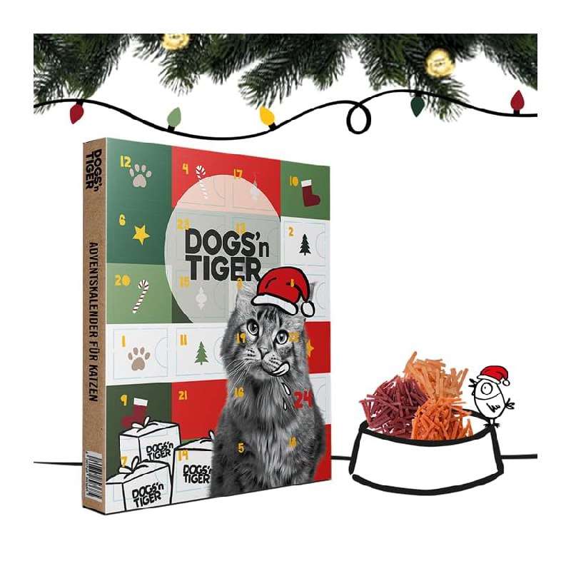 Hochwertiger Adventskalender für Katzen von Dogsn Tiger mit natürlichen Snacks. Großer Rabatt: Nur 5,60€ statt 9,99€. #DogsnTiger #Adventskalender #Katzensnacks #Sparpreis #Weihnachten #Geschenk #Preisfehler - Jetzt bei Amazon kaufen!