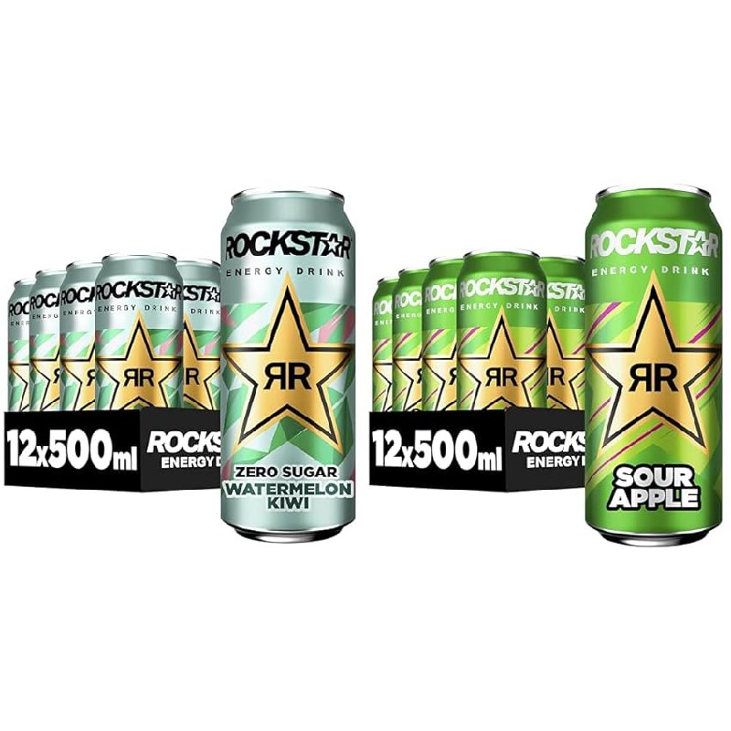 Rockstar Energy Drink Watermelon Kiwi Zero Sugar bietet erfrischenden Genuss ohne Zucker und nur 10 Kalorien pro Dose. Ideal für lange Nächte und sportliche Aktivitäten. #Rockstar #EnergyDrink #ZeroSugar #sommerfit #Weihnachten #Geschenk #Deals - Jetzt bei Amazon kaufen!