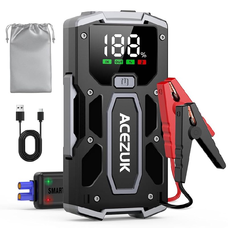 Große Ersparnis! ACEZUK Starthilfe Powerbank mit 4000A für Benzin- oder Dieselmotoren bis 7,0L bzw. 5,5L. Zuverlässig und leistungsstark. #ACEZUK #Starthilfe #Powerbank #Autobedarf #Deutschland #Geschenk #Schnäppchen - Jetzt bei Amazon kaufen!