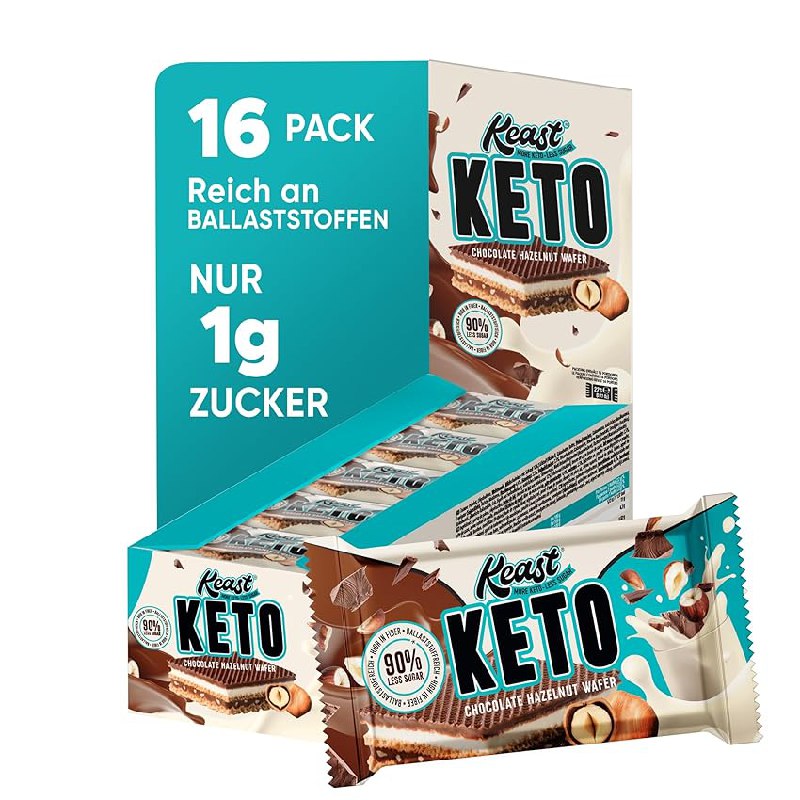 KEAST Keto Haselnuss Waffel - köstliche zuckerfreie Schokolade. Genieße den historischen Mindestpreis von nur 15,92€ statt 19,90€! #KEAST #Keto #Schokolade #Genuss #Weihnachten #Geschenk #Angebot - Jetzt bei Amazon kaufen!