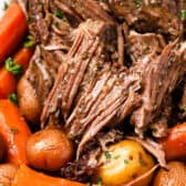 cooked Pot Roast with vegetables